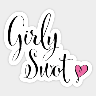 Girly swot (pink heart) Sticker